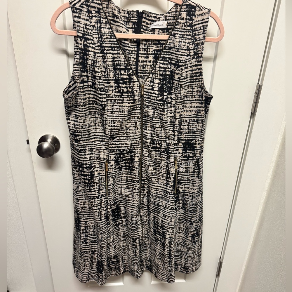 Calvin Klein Beige Zipper Dress 12